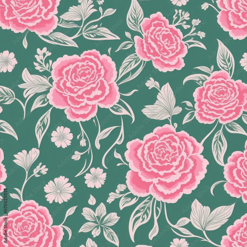 beautiful floral flower seamless pattern background for premium product ai generated beautiful floral flower seamless pattern background for premium product ai generated