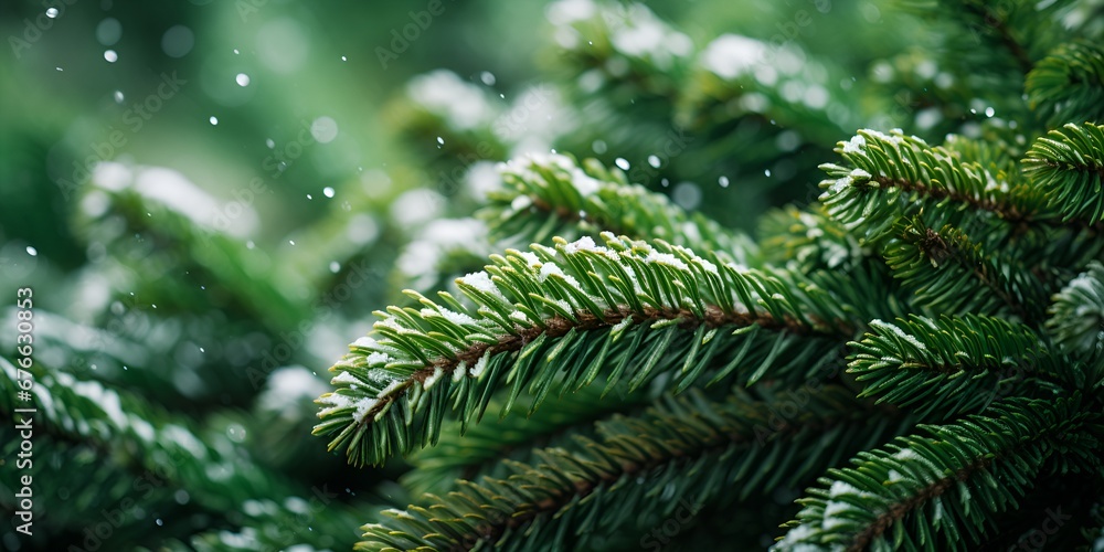 Frozen in Time, Close Up of Christmas Tree in Transparent Water, Ideal for Christmas Backgrounds