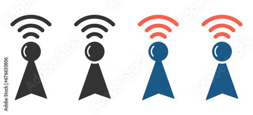 Trendy satellite vector icons