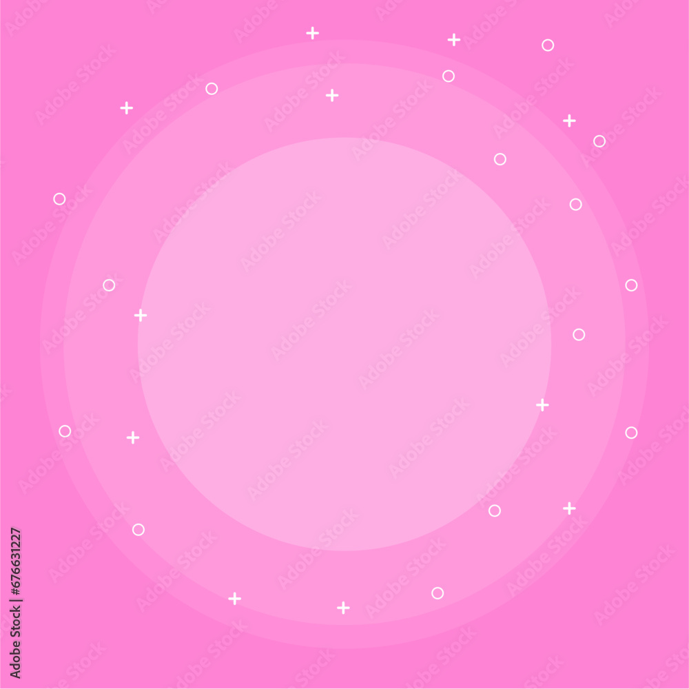 Vector abstract pink geometric circle background