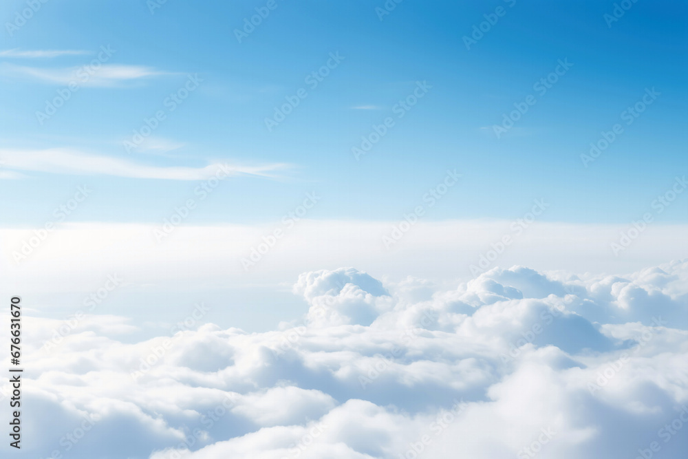 Blue sky background with tiny clouds. Panoramic view above the clouds. High quality photo Blue sky background with tiny clouds. Panoramic view above the clouds. High quality photo