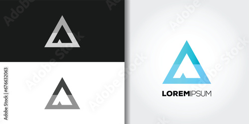 Free Download triangle letter a logo set - GFXLoad