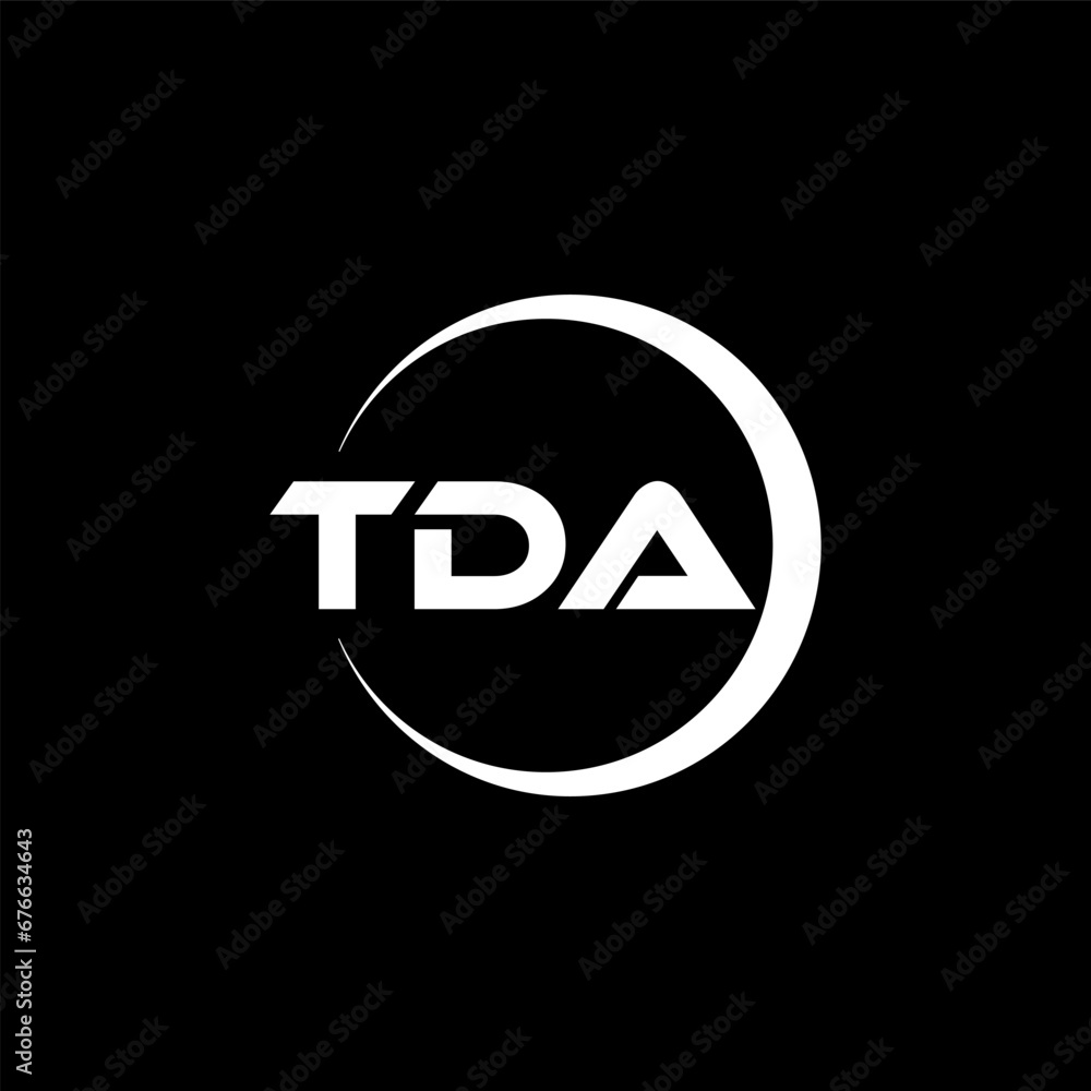 TDA letter logo design with black background in illustrator, cube logo, vector logo, modern alphabet font overlap style. calligraphy designs for logo, Poster, Invitation, etc. TDA letter logo design with black background in illustrator, cube logo, vector logo, modern alphabet font overlap style. calligraphy designs for logo, Poster, Invitation, etc.