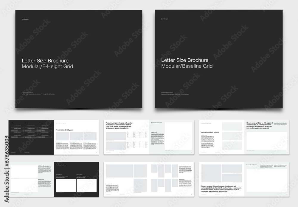 Modular Grid - Baseline & F-height Letter Size Horizontal Stock ...