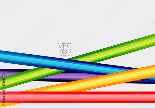 Abstract color straight lines vector background