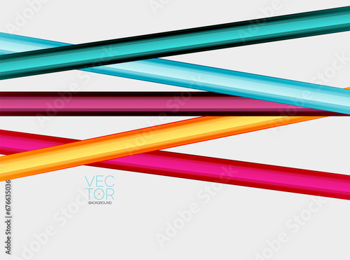 Abstract color straight lines vector background © antishock