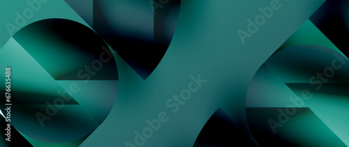 Essence of minimalism - metallic circles and squares converge upon canvas, study in restraint. The play of light on their surfaces forms subdued dance, epitomizing sophistication in simplicity