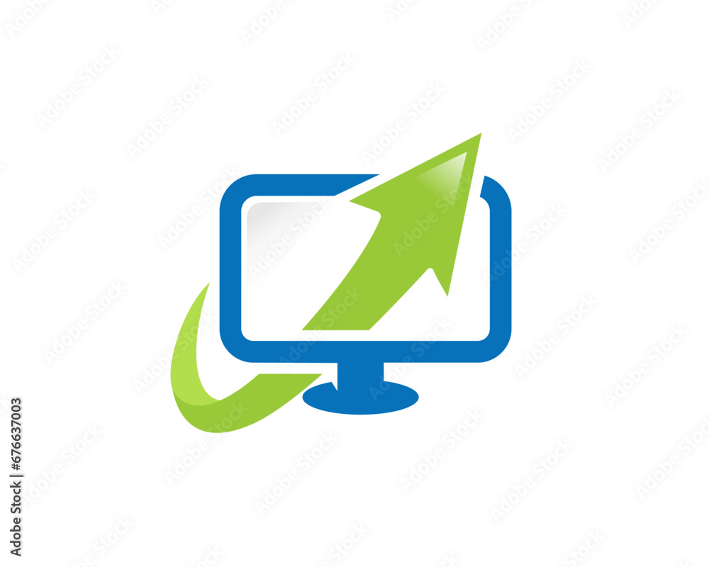 display improve arrow up finance logo design template illustration inspiration display improve arrow up finance logo design template illustration inspiration
