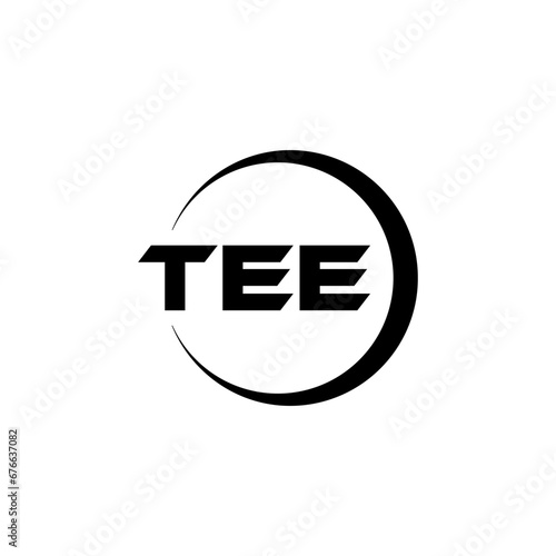 TEE letter logo design with white background in illustrator, cube logo, vector logo, modern alphabet font overlap style. calligraphy designs for logo, Poster, Invitation, etc.