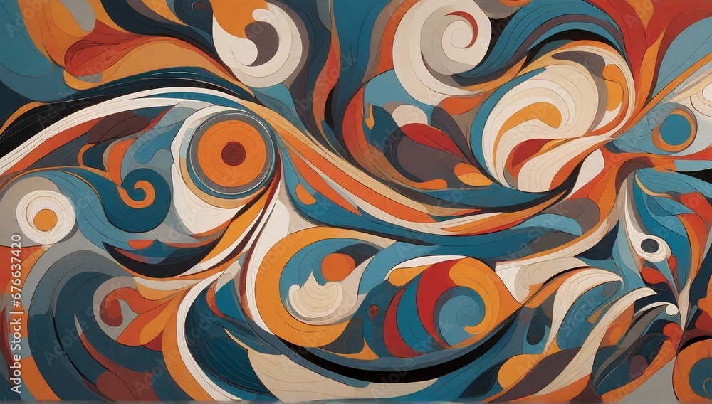 Seamless Fusion: Sharp Lines and Vibrant Details, Abstract Flat Design Background Seamless Fusion: Sharp Lines and Vibrant Details, Abstract Flat Design Background
