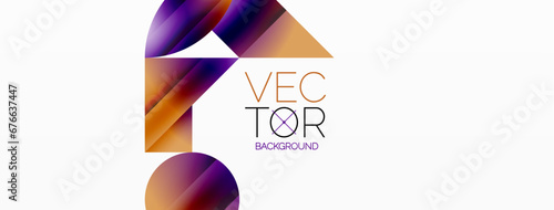 Serene gradient template. Circles and triangles mingle in minimalist perfection. Gentle fusion of forms and hues creates balanced yet captivating backdrop, embodying modern sophistication
