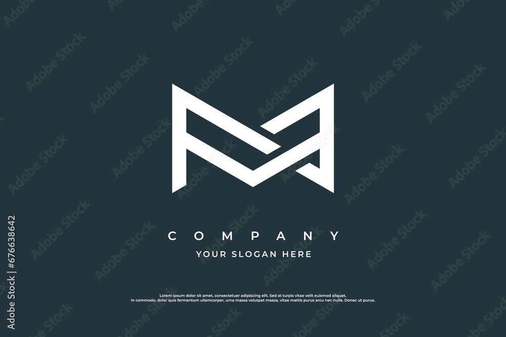 Minimal Letter M Logo Design Vector Minimal Letter M Logo Design Vector