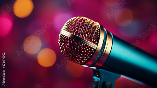 Sound in Style Microphone on a Vibrant Color Background