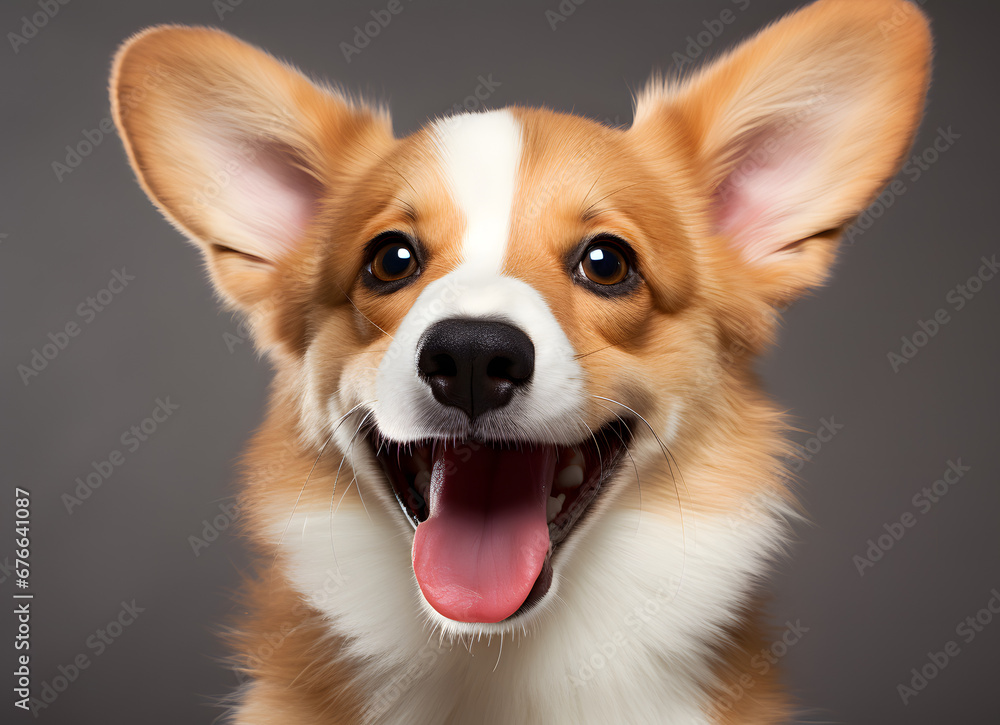 cute little corgi dog portrait cute little corgi dog portrait