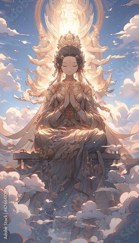 anime version of kannon bosatsu, avalokitesvara female emanation