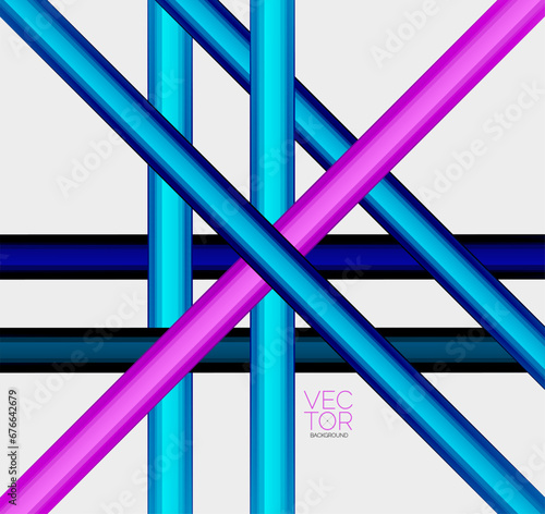 Abstract color straight lines vector background
