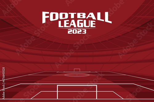 Football Soccer League 2023 Championship Background Vector for Poster and Flyer