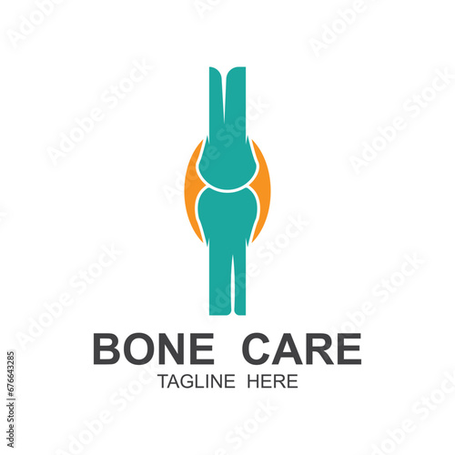 Bone Care Logo, Body Health Vector, joint care logo. Design For Bone Health, Pharmacy, orthopedic Hospital, chiropractic hospital and Health Product Brand