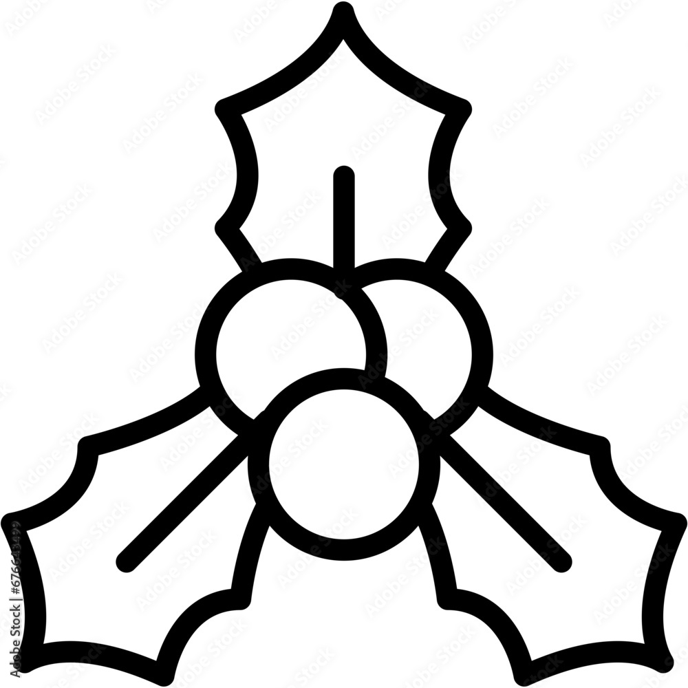 Obraz premium Mistletoe vector icon design .svg