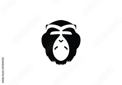 Baboon minimal style icon illustration design