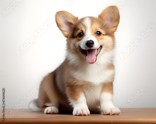 cute little corgi dog portrait