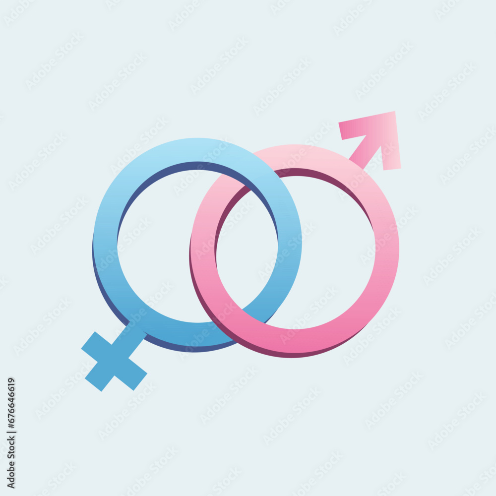 female and male gender symbols with equality lettering female and male gender symbols with equality lettering