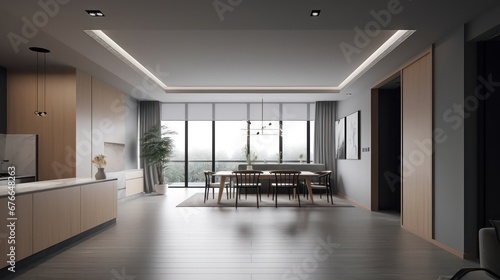 Architecture__Interior_refined_spaces_beautiful_kitchen and living room  generated AI