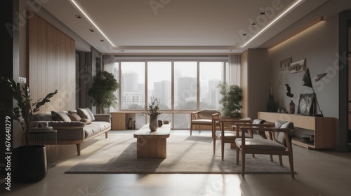 Architecture__Interior_refined_spaces_beautiful_kitchen and living room, generated AI