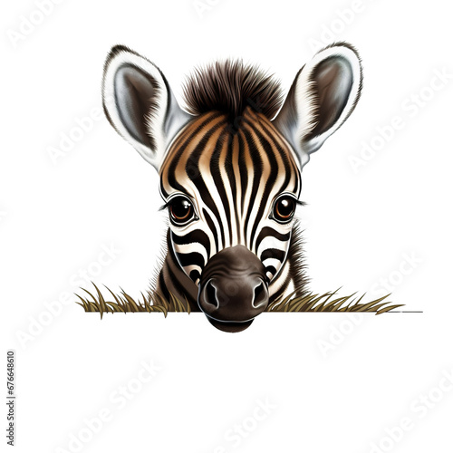 Peeking Animals Zebra