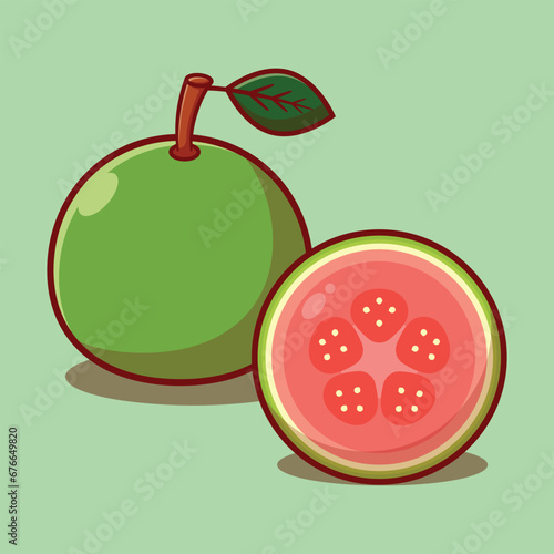 guava fruit cartoon vector illustration