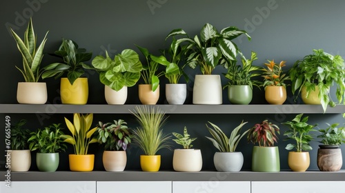 Simple, Potted splendor, an oasis in our fast-paced lives, demands minimal care. National houseplant appreciation day concept.