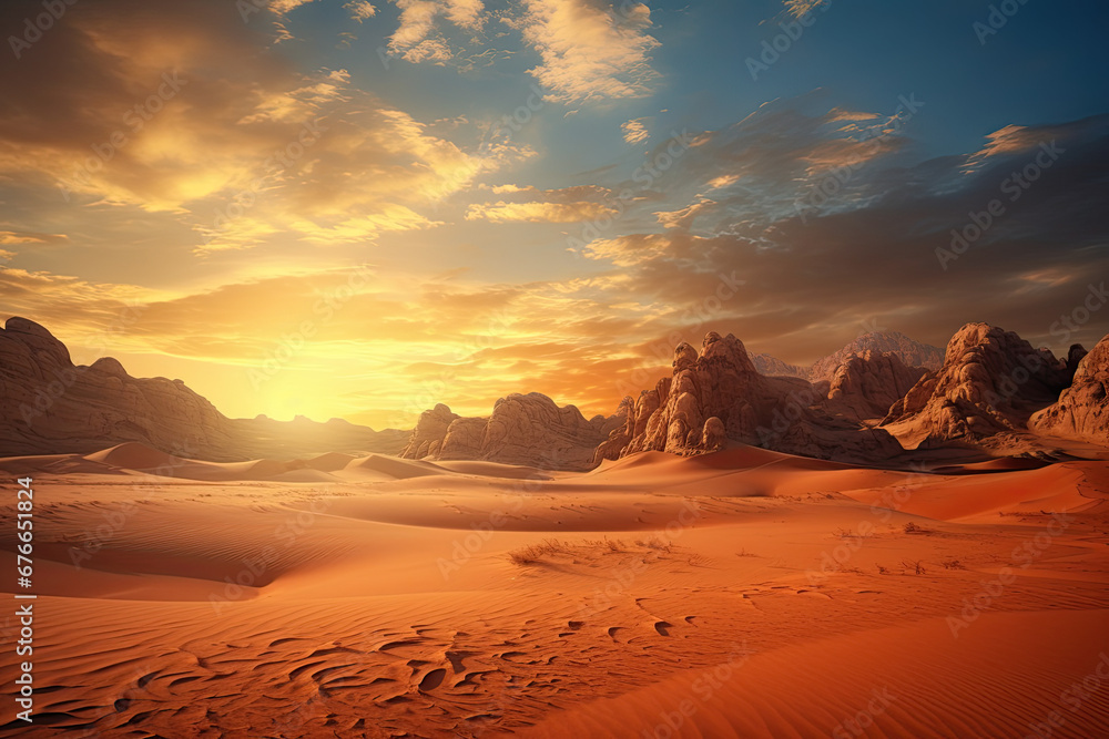 Beautiful dessert landscape view for wallpaper, background and zoom meeting background Beautiful dessert landscape view for wallpaper, background and zoom meeting background