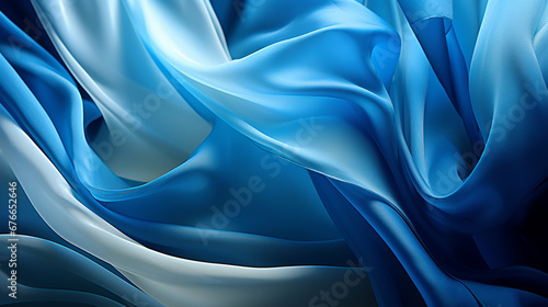 blue silk background HD 8K wallpaper Stock Photographic Image 