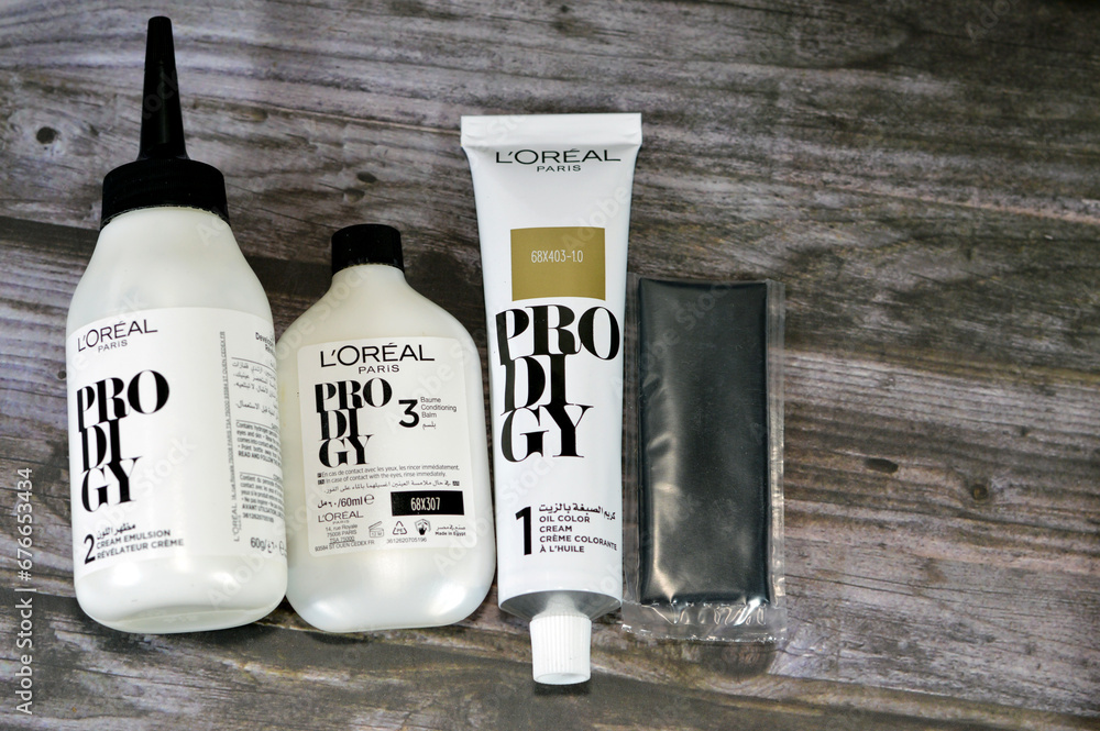 Cairo, Egypt, November 6 2023 L'Oreal Paris Prodigy hair color, made