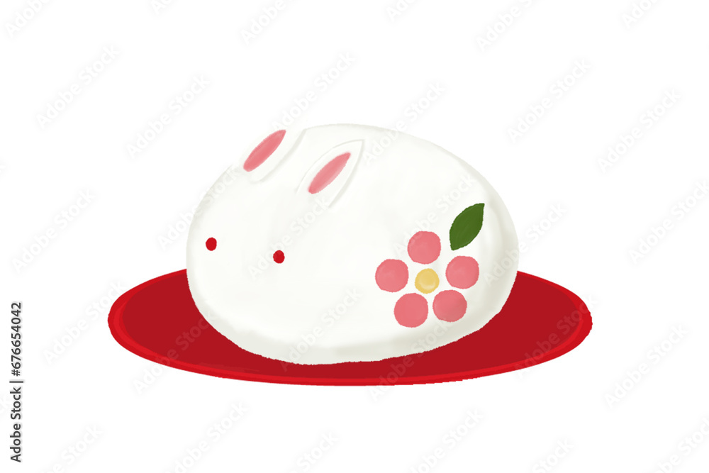 Fototapeta premium Japanese rabbit sweets