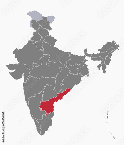 India Map with Andhra Pradesh Highlighted: A Vibrant State with Rich Culture and Heritage