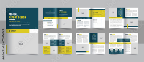 Business Annual report template with cover, back and inside pages, Company Profile Brochure or business profile template