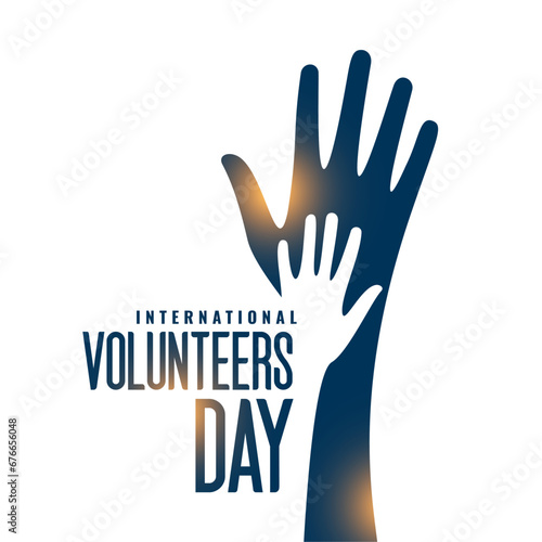 creative international volunteers day background light effect