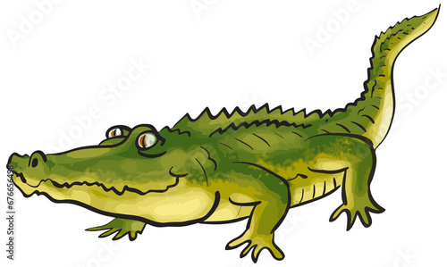 The cartoon crocodile
