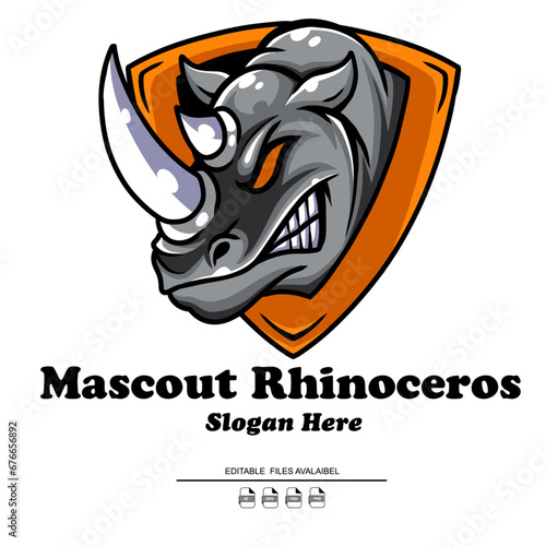 rhinoceros logo esport, logo rhinoceros, logo team rhinoceros, gaming logo rhinoceros,rhino mascot logo design vector with modern