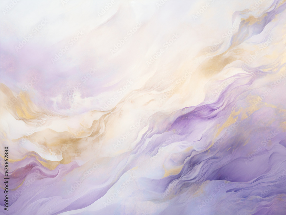 Abstract purple ocean and swirls of marble with glitter background 