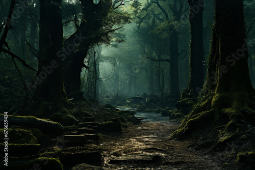 dark forest in the forest