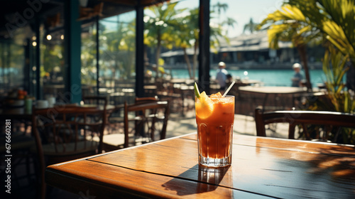 cocktail on the beach HD 8K wallpaper Stock Photographic Image 