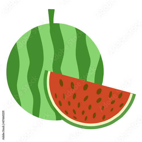watermelon vector illustration