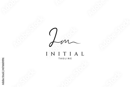 L M LM handwriting or signature letter monogram logo