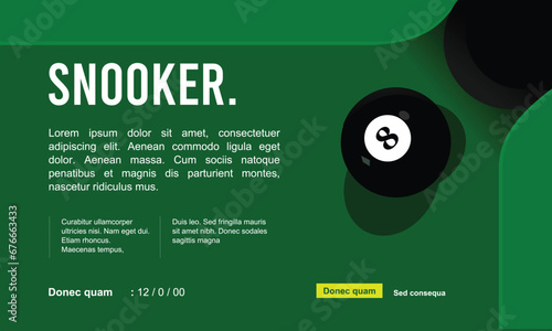 Great simple snooker ball and table background design for any media	