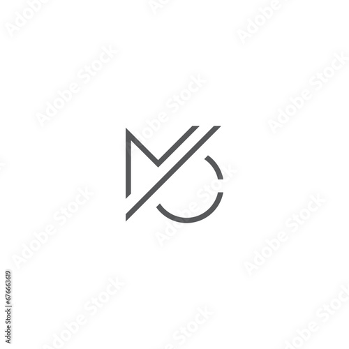 MC CM abstract vector logo monogram template