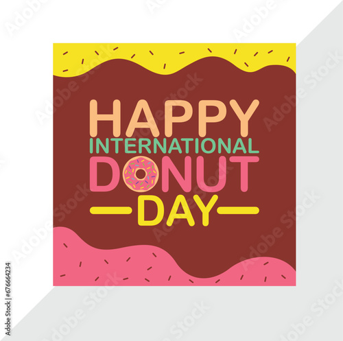 Happy Donut Day Banner Design (ID: 676664234)
