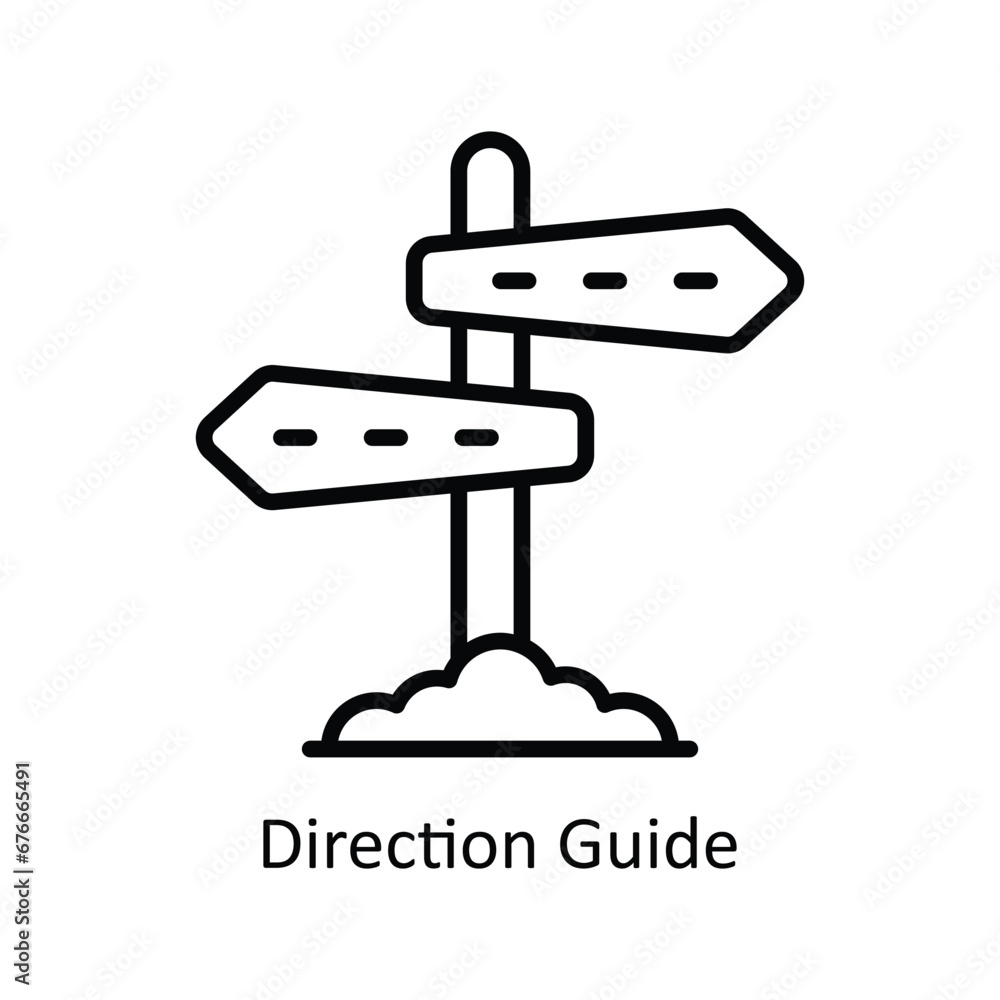 Direction guide vector outline Icon Design illustration. Business And Management Symbol on White background EPS 10 File Direction guide vector outline Icon Design illustration. Business And Management Symbol on White background EPS 10 File