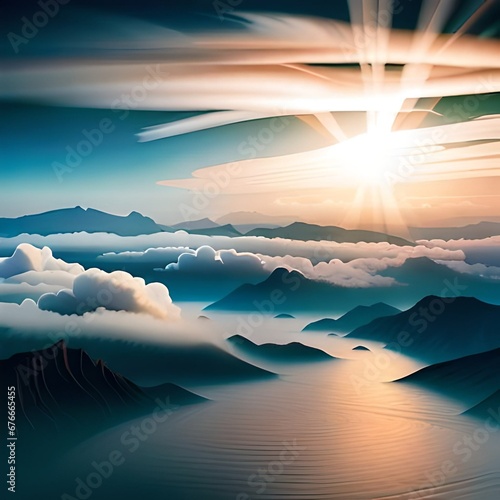 sunrise over the mountains